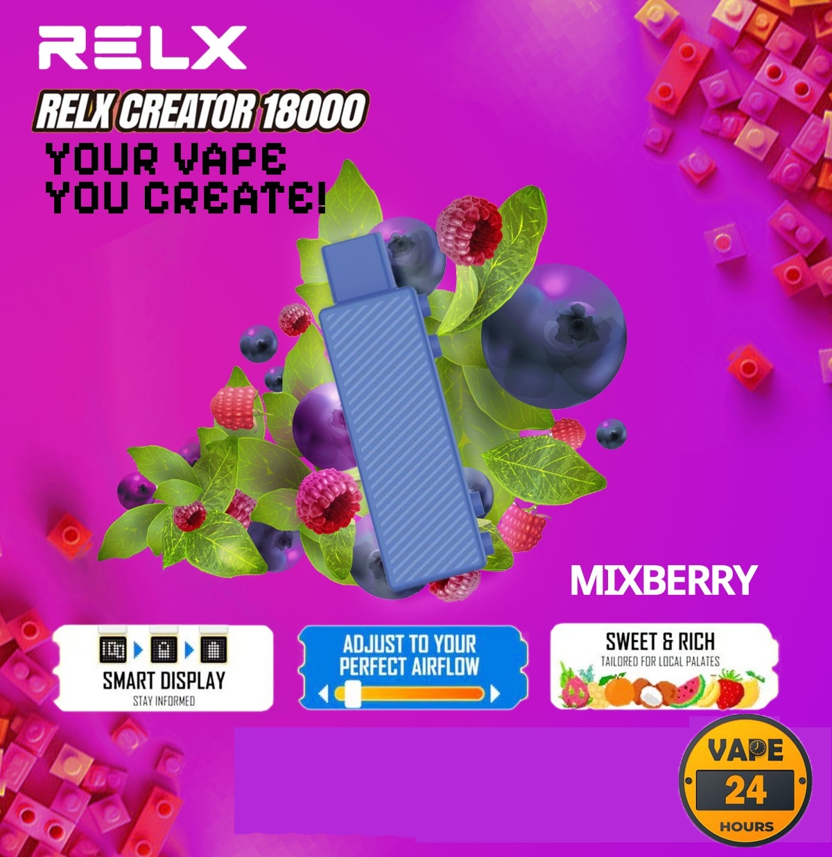 หัว Relx Creator 18000 Puffs