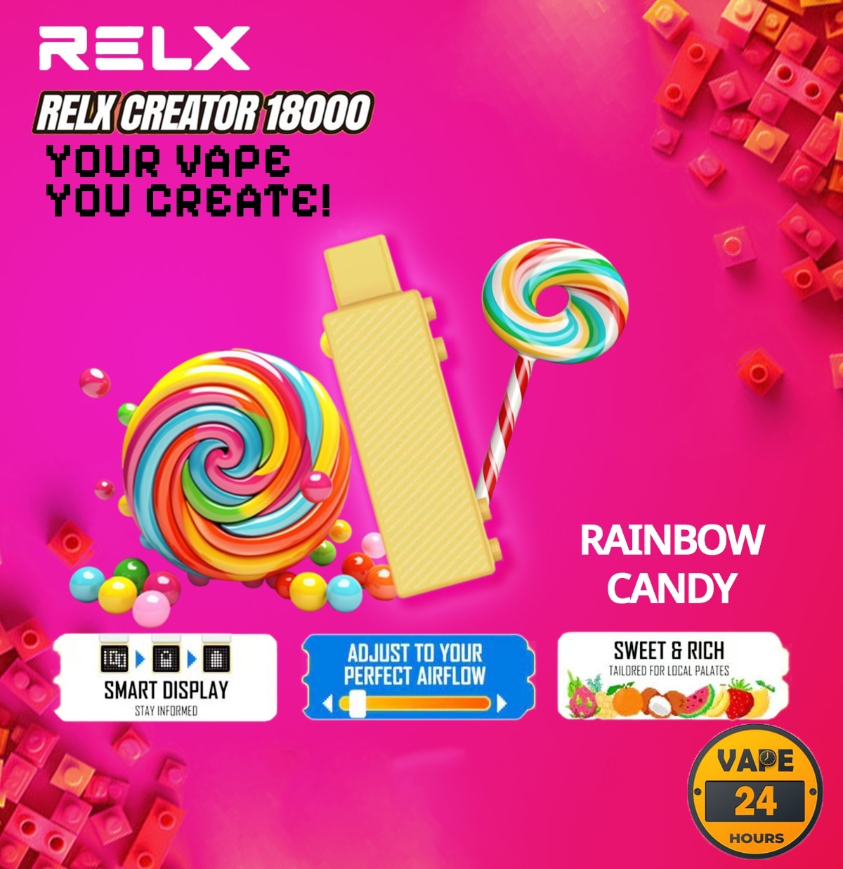 หัว Relx Creator 18000 Puffs