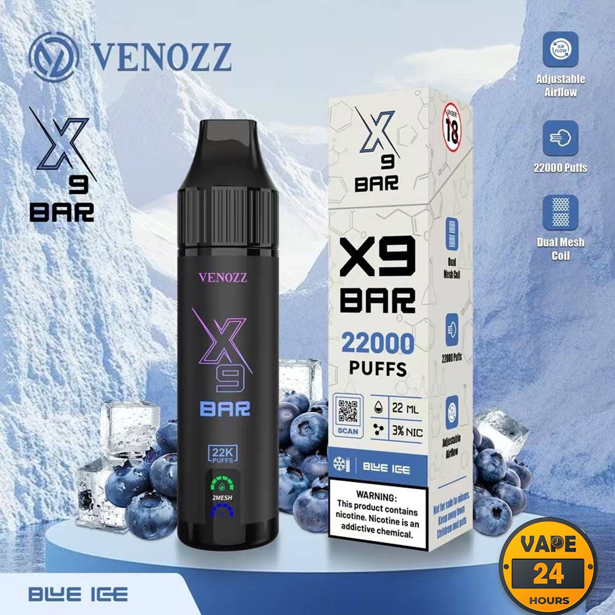 Venozz X9 Bar 22000 Puffs