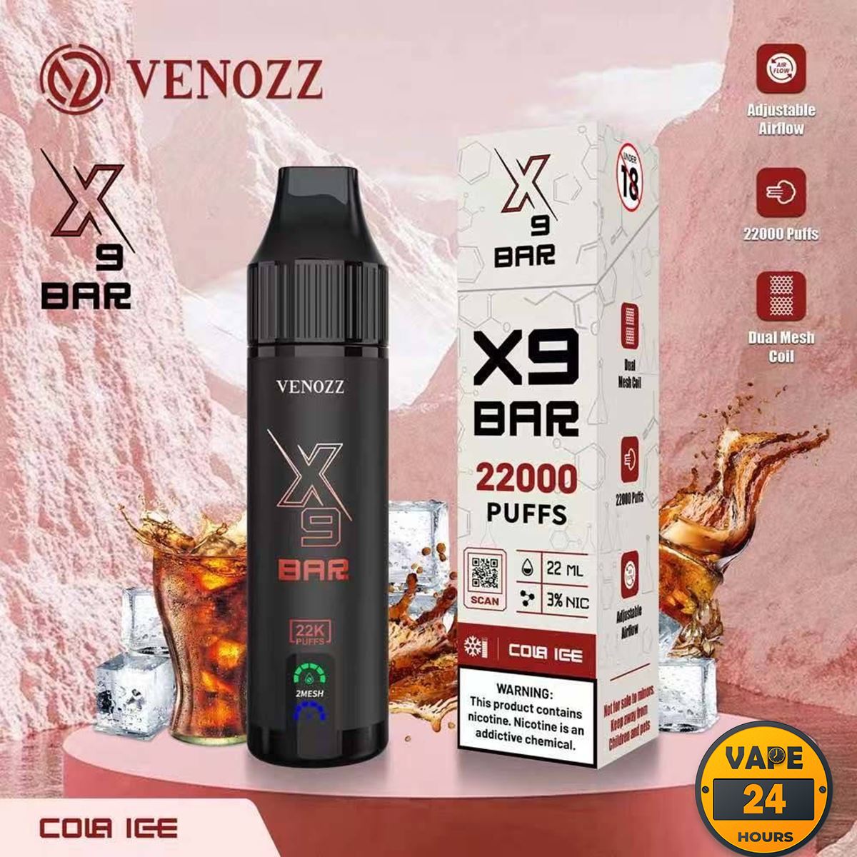 Venozz X9 Bar 22000 Puffs