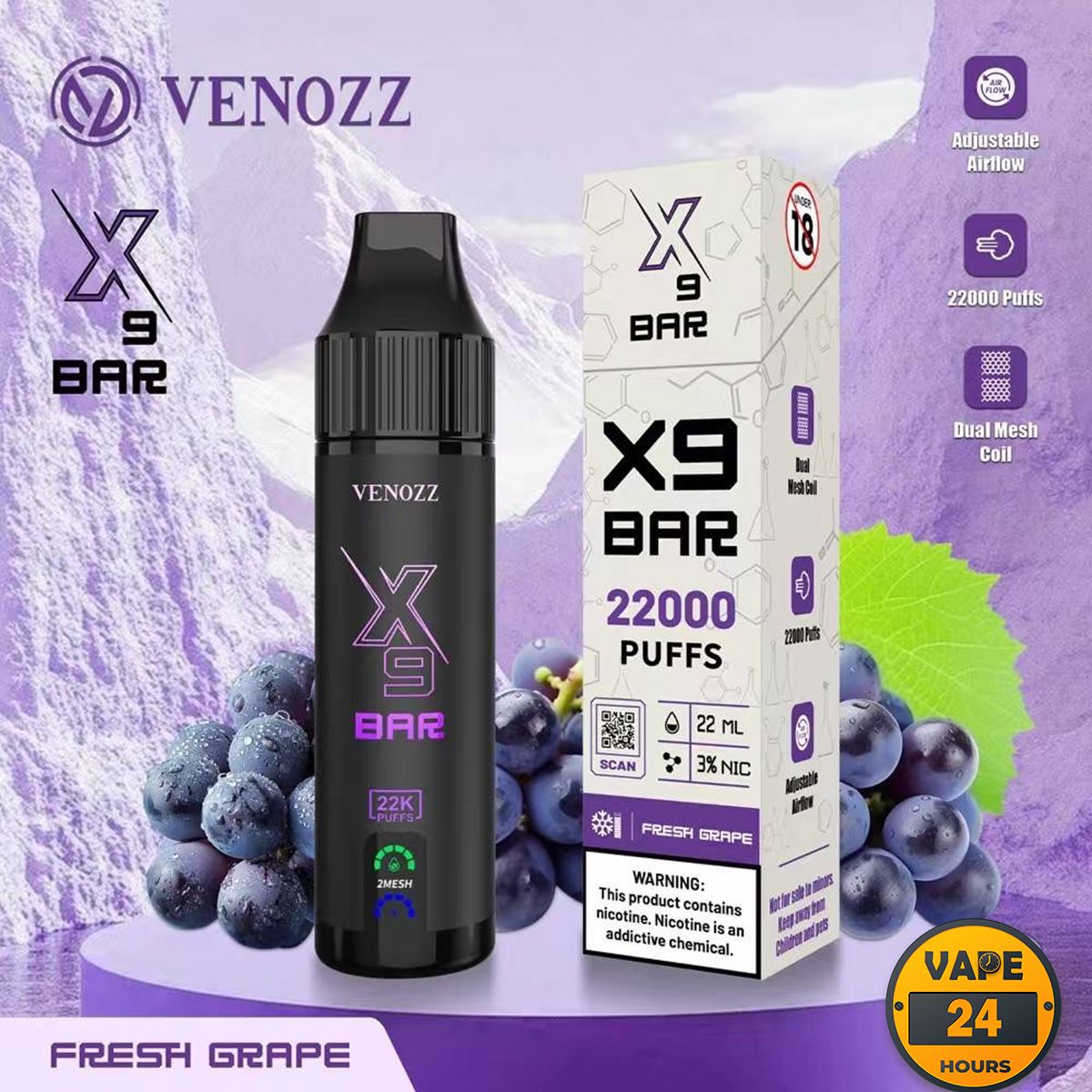 Venozz X9 Bar 22000 Puffs