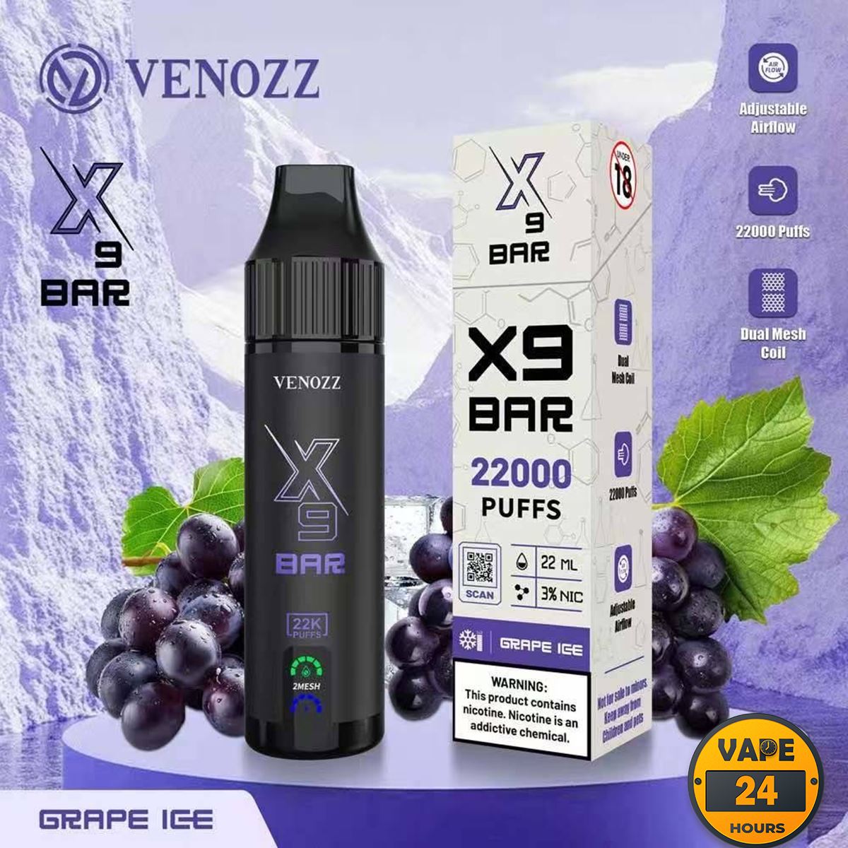 Venozz X9 Bar 22000 Puffs