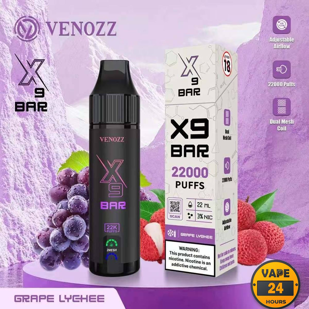 Venozz X9 Bar 22000 Puffs