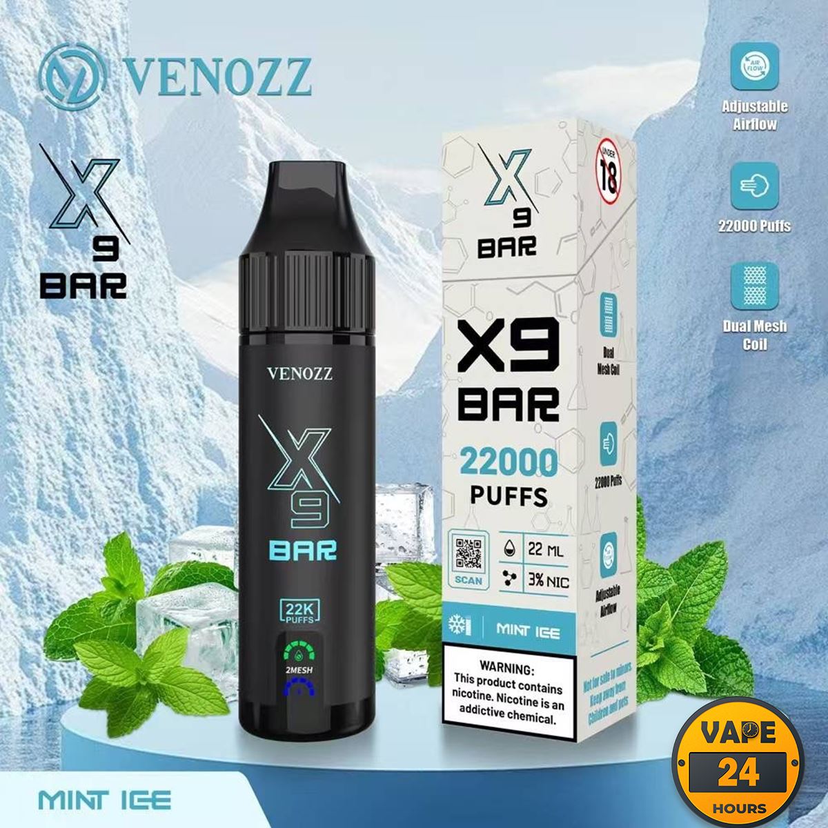 Venozz X9 Bar 22000 Puffs