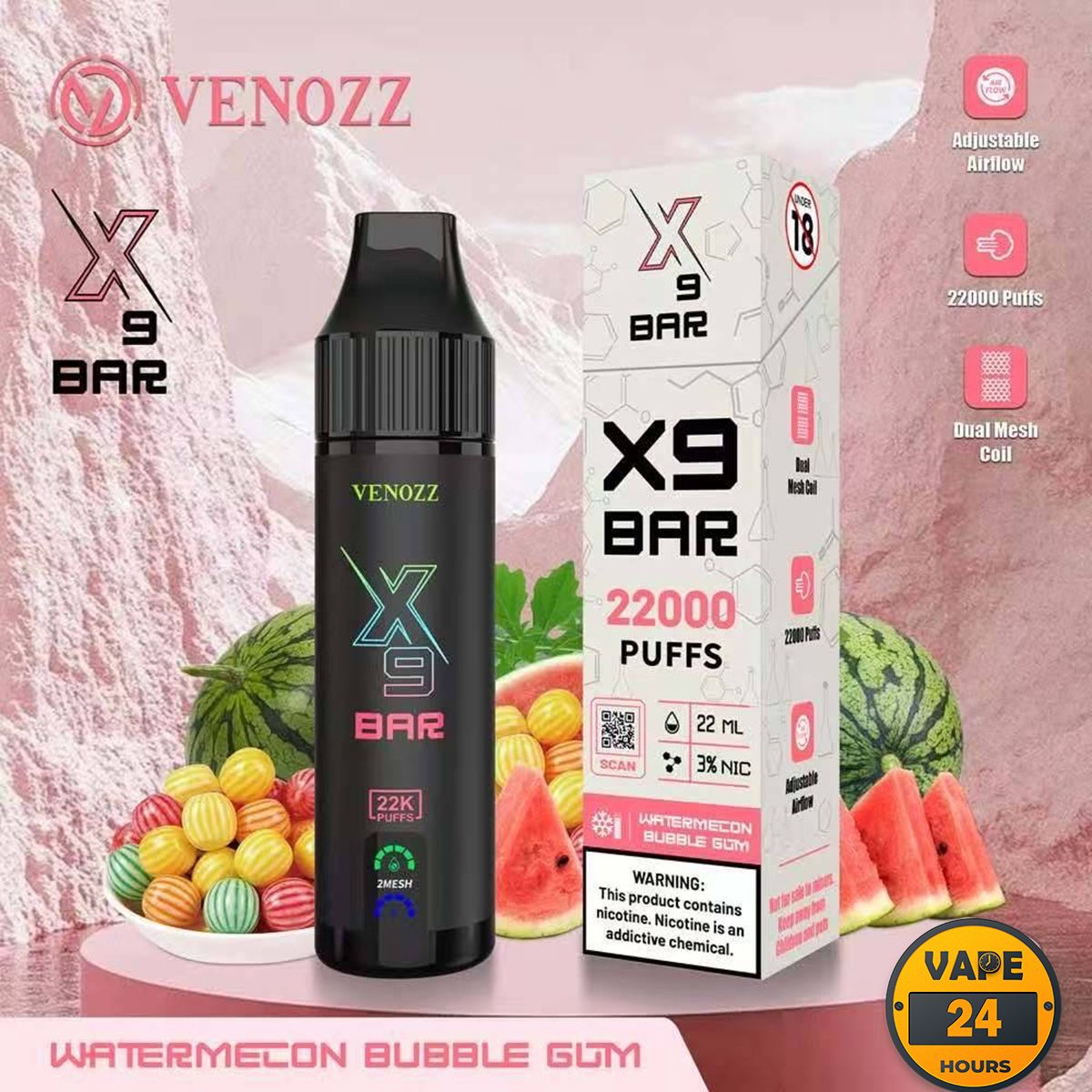 Venozz X9 Bar 22000 Puffs
